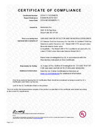 Thumbnail of document Certificate - CM-E1-FTG Field Test Gas